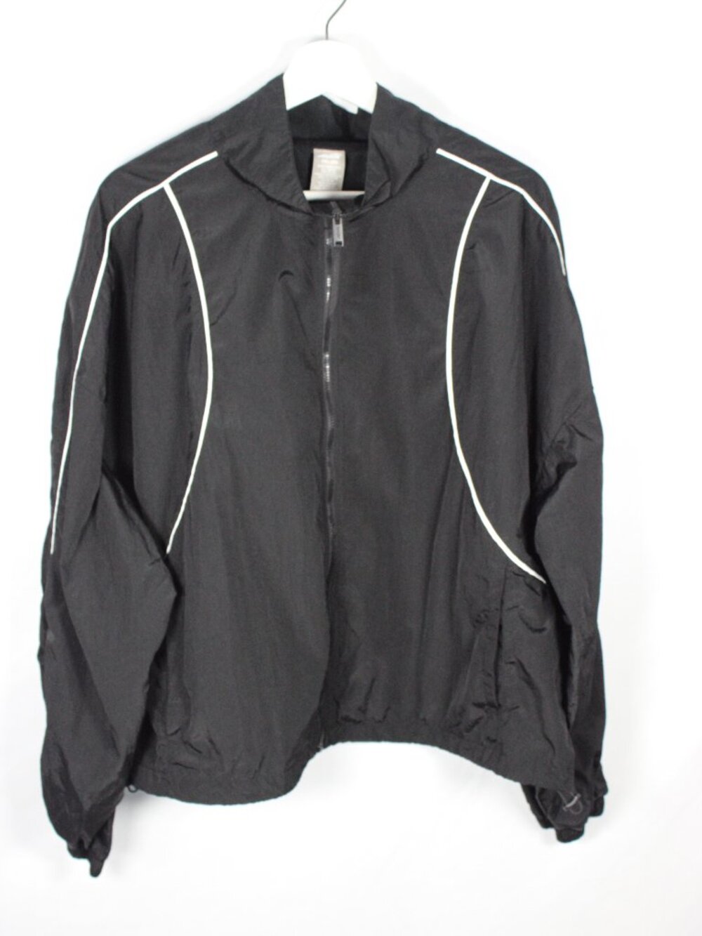 Avia Women’s XXL Black Full Zip Lightweight Windbreaker Jacket Cinch Waist